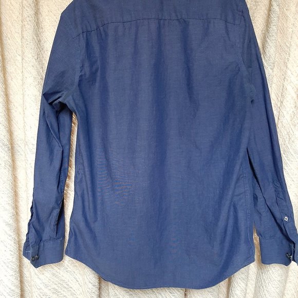 Mens Apt. 9 Apt 9 Stretch Slim Fit Button Down Dress Shirt - Small - Blue - Picture 4 of 8